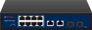 CP-DNW-GPU8G2F2-96 Osmiportový 10/100/1000 Mbps PoE switch s 2x 1000 Mbps a 2x SFP uplinkem