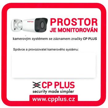 CP-PR-134 Samolepka "Prostor monitorován" + provozovatel