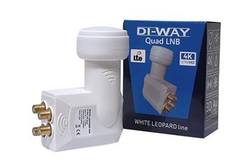 DI-WAY LNB QUAD 0,1dB WHITE LEOPARD LINE