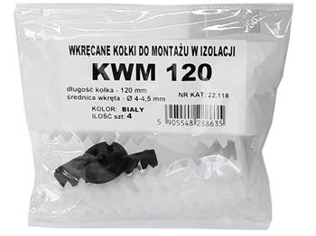 Hmoždinka KWM-120 sada 4 ks + 1x klíč do polystyrénu 118x18