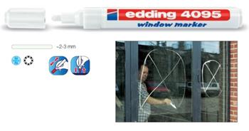 Fix popisovač na okna Edding 4095 bílý