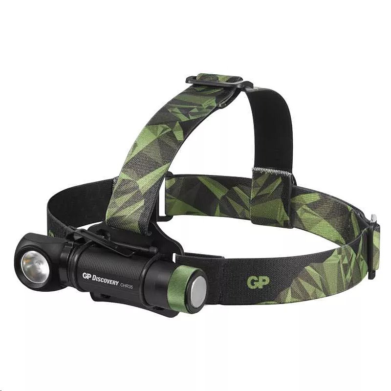 LED nabíjacia čelovka GP Discovery CHR35, 600 lm
