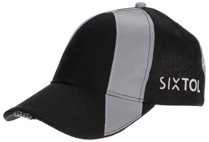 Reflexná kšiltovka s LED svetlom B-CAP SAFETY 25lm, nabíjacia, USB, univerzálna veľkosť, čierna SIXTOL