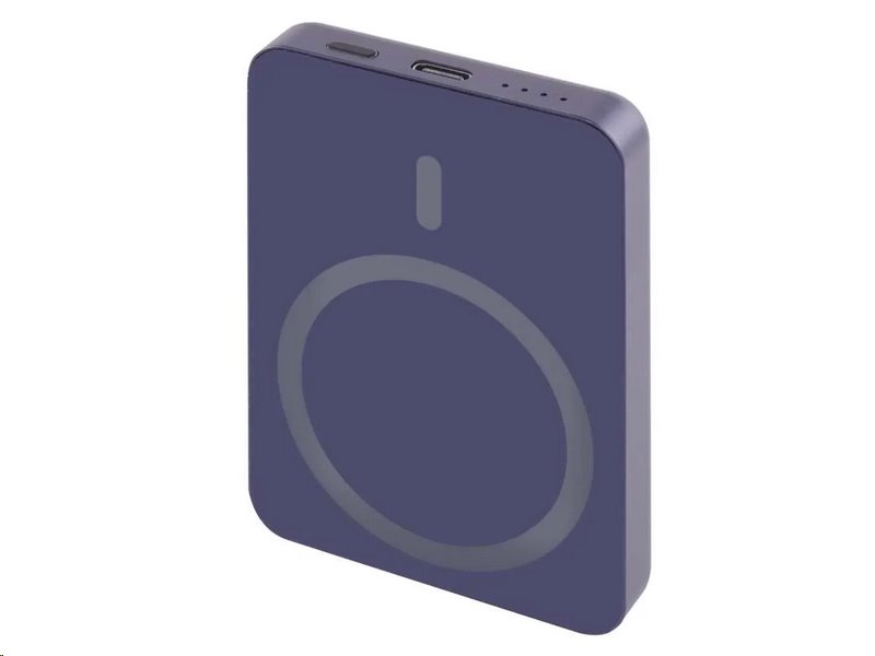 Power bank EMOS WI 522, 5 000 mAh, 20 W+Wireless, modrá