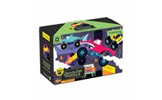 Mudpuppy Puzzle Monster Trucks - zářící ve tmě 100 dílků 