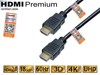 Kabel HDMI 1 m - v2.0 Premium certifikovaný kabel