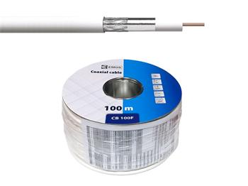 Koaxiální kabel Emos CB100F / 100m / 6,5 mm