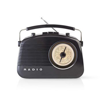 Rádio AM/FM v retro provedení černé NEDIS RDFM5000BK