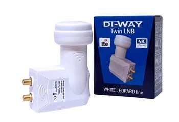 DI-WAY LNB TWIN 0,1dB WHITE LEOPARD LINE