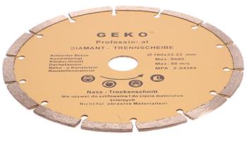 Kotouč diamantový řezný segmentový, 180x8x22mm GEKO