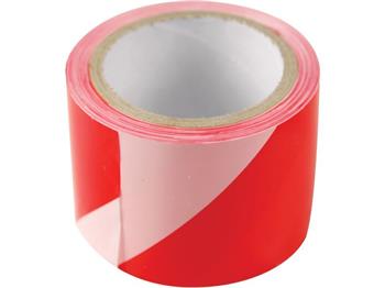 Páska výstražná červeno-bílá, 75mm x 100m, PE EXTOL-CRAFT