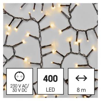 LED vianočná reťaz – ježko, 8 m, vonkajšia aj vnútorná, teplá biela, časovač