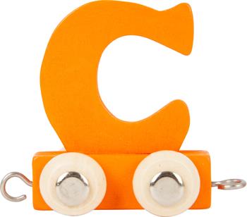 Dřevěný vláček barevná abeceda písmeno C