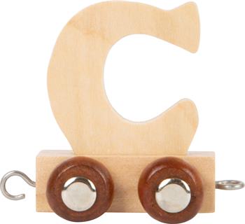 Dřevěný vláček vláčkodráhy abeceda písmeno C