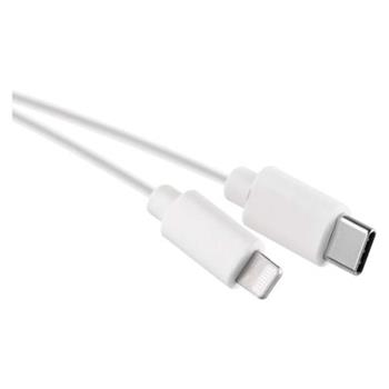 Kabel USB-C 2.0 / Lighting MFi, EMOS SM7015W, 1 m, bílý