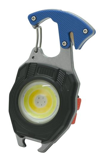 Nabíjecí mini LED svítilna Compass 08327 - přívěšek, 740lm se zapalovačem a řezačem pásů