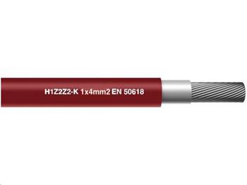 Solární kabel H1Z2Z2-K 1500V / 4mm2 / červený -- METRÁŽ--