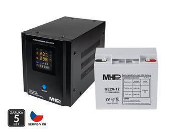 Záložní zdroj MHPower MPU-300-12 UPS 300W 12V čistý sinus + baterie