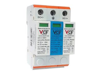 Přepěťová ochrana VCX 600PV40 DC třída T2 (C) 3P 600V GDT s plynovým jiskřištěm