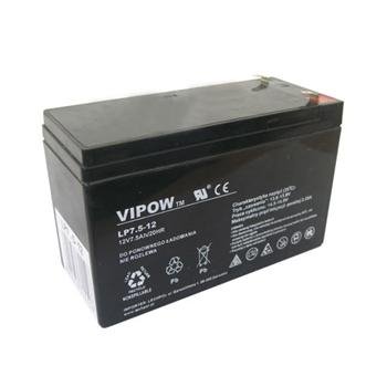 Baterie olověná 12V / 7,5Ah VIPOW bezúdržbový akumulátor