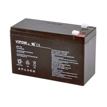 Baterie olověná 12V / 7Ah VIPOW bezúdržbový akumulátor (7,5Ah)