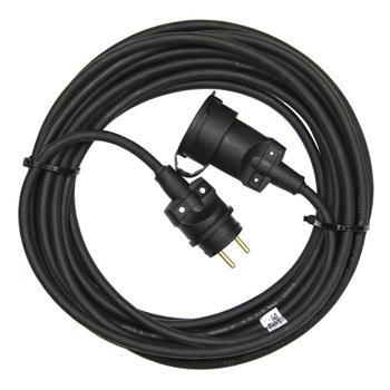 Prodlužovací kabel 20m / 3x1,5mm spojka gumový černý