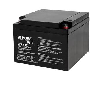 Baterie olověná 12V / 28Ah VIPOW bezúdržbový akumulátor