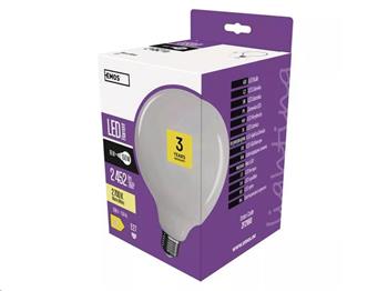 EMOS LED žárovka Filament G125 18W E27 teplá bílá