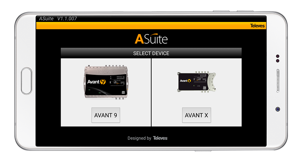 Aplikace Asuite pro zesilovače Televes AVANT X