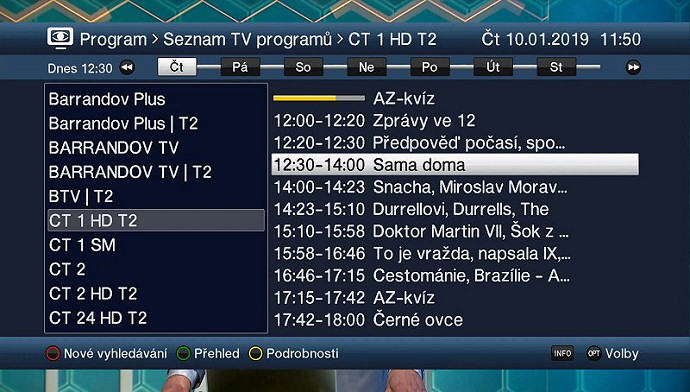 Technisat DIGIPAL T2 HD ex+ menu